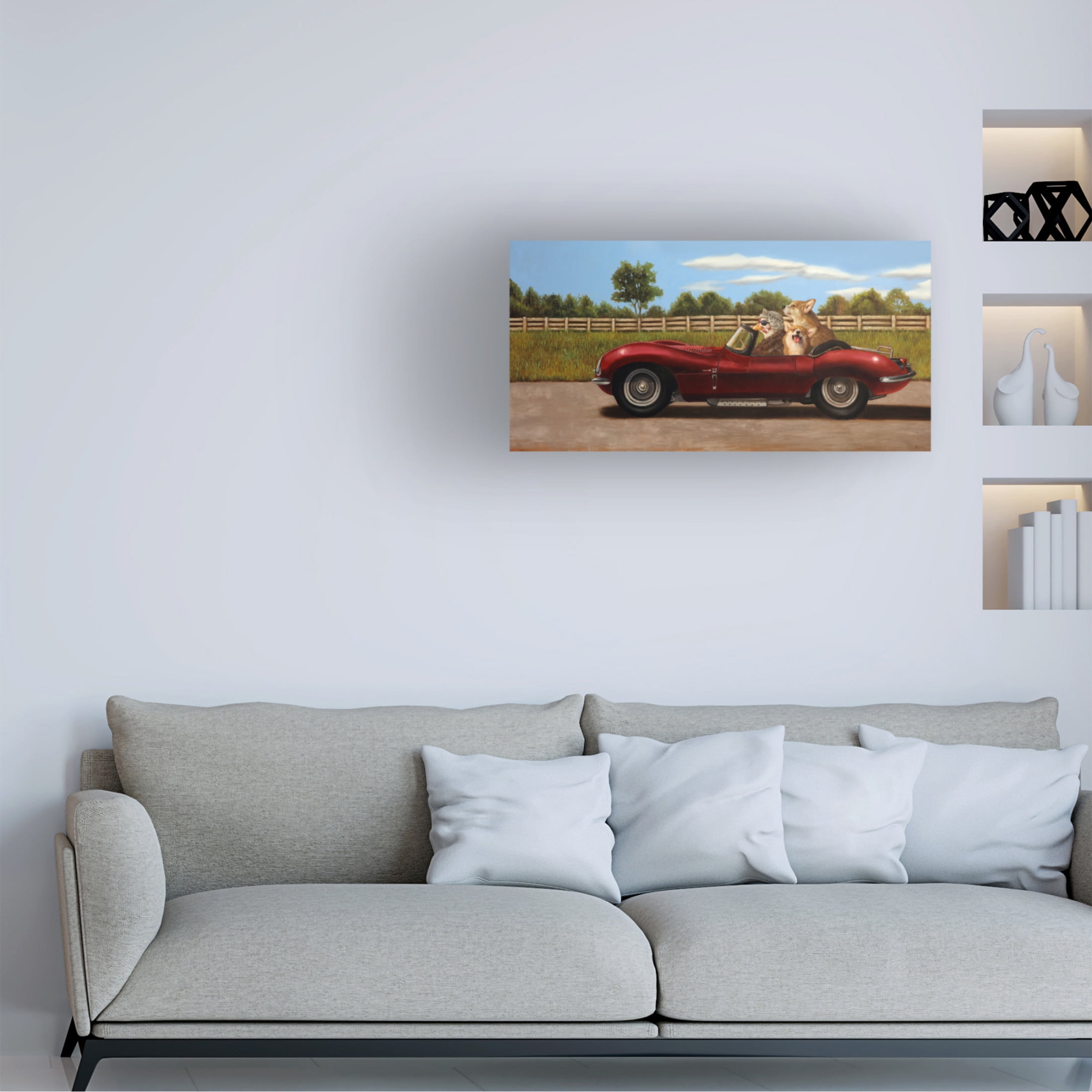 Canvas Wall Art - Lucia Heffernan 'Country Drive' Wall Art for Living Room, Bedroom, or Office Décor by Trademark Fine Art - 47 x 24 Inches