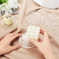 thumbnail image 3 of 10pcs Glass Candle Holder Centerpiece Plate Flat Round Clear 9.9x1.25cm Inner Diameter: 7.8cm, 3 of 6