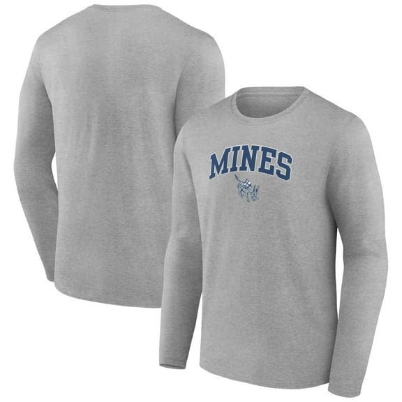 Men's Gray Colorado School of Mines Orediggers Campus Long Sleeve T-Shirt