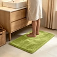 thumbnail image 6 of Bathroom Rug - 16''x24'' Absorbent and Soft Microfiber Shaggy Bath Mat, Non-Slip Machine Washable Bath Rug - Green, 6 of 7