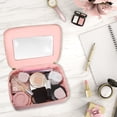 thumbnail image 3 of Unique Bargains Clear Makeup Bag Cosmetic Travel Bag Make Up Brush Organizer Case Transparent for Women Pink, 3 of 7