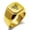 Gold, variant on Stainless Steel Oriental Dark Dragon Engraved Square Flat Top Biker Style Polished Ring