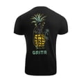 thumbnail image 2 of GRITR Cotton Blend Crewneck Short Sleeve T-Shirt - Black, Pineapple Grenade, Small, 2 of 7