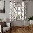thumbnail image 2 of Ambesonne Grommet Curtain, , 50"x63", Seafoam Cream and Coral, 2 of 5
