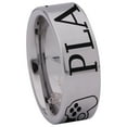 thumbnail image 3 of Player 2 Gamer Couple Tungsten Carbide Ring, 3 of 9