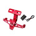 thumbnail image 2 of Soporte de Aluminio Ajustable Sidaley para Motocicleta Matrícula con Luz LED Roja, 2 of 6