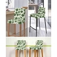 thumbnail image 5 of Sage Green Geometric Moroccan Bar Stool Covers Set of 4, Abstract Art Ombre Modern Stretch Washable Bar Chair Covers with Backs, Removable Pub Counter Height Chair Cover for Kitchen Dining Room Cafe, 5 of 7