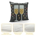 thumbnail image 4 of JEUXUS  Decorative Throw Pillow Covers Happy New Year with Champagne Confetti Christmas New Year Square Pillowcases Cases Decor Couch Sofa, 4 of 5