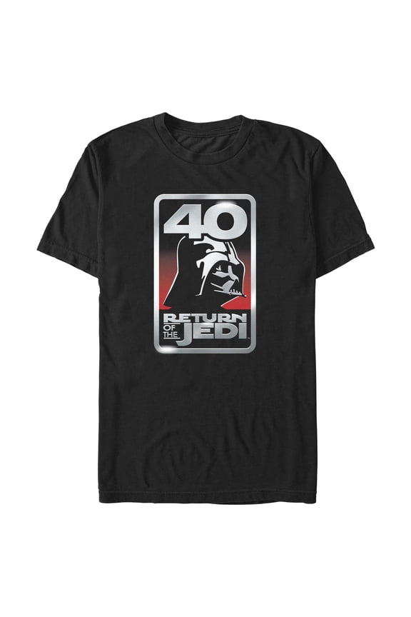 Men's Star Wars: A New Hope Return of the Jedi Darth Vader 40 Logo  Graphic T-Shirt