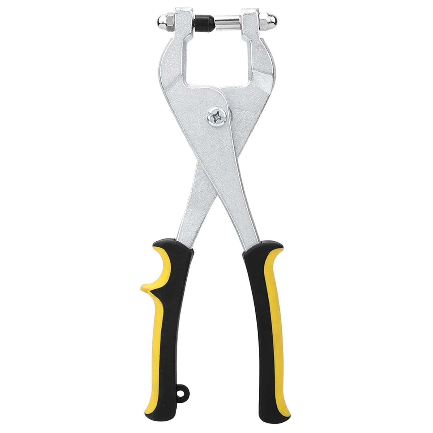 DERALAON 9.57 Inch Ceiling Grid Punch Pliers, 1/8 Inch (3.27mm) Metal Hole Punch Tool for Drop Ceiling Grid, Ergonomic Hand Punch Kit for Thin Metal Sheet & Hardware Processing