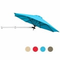 thumbnail image 2 of Costway 8ft Wall-Mounted Umbrella Telescopic Folding Tilt Sun Shade Turquoise, 2 of 12