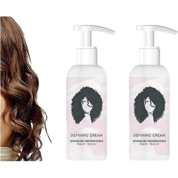 Pro Curl Cream Gel, Defining Cream Hair Care Elastin, Moisturizing Curl Conditioner for Frizz Control & Color Treated