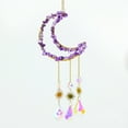 thumbnail image 2 of XMMSWDLA Kitchen Decorations Natural Amethyst Gravel Moon Pendant Handwoven Catcher Wind Chime Lighting Pendant Decorative Gift Welcome Home Decorations, 2 of 3