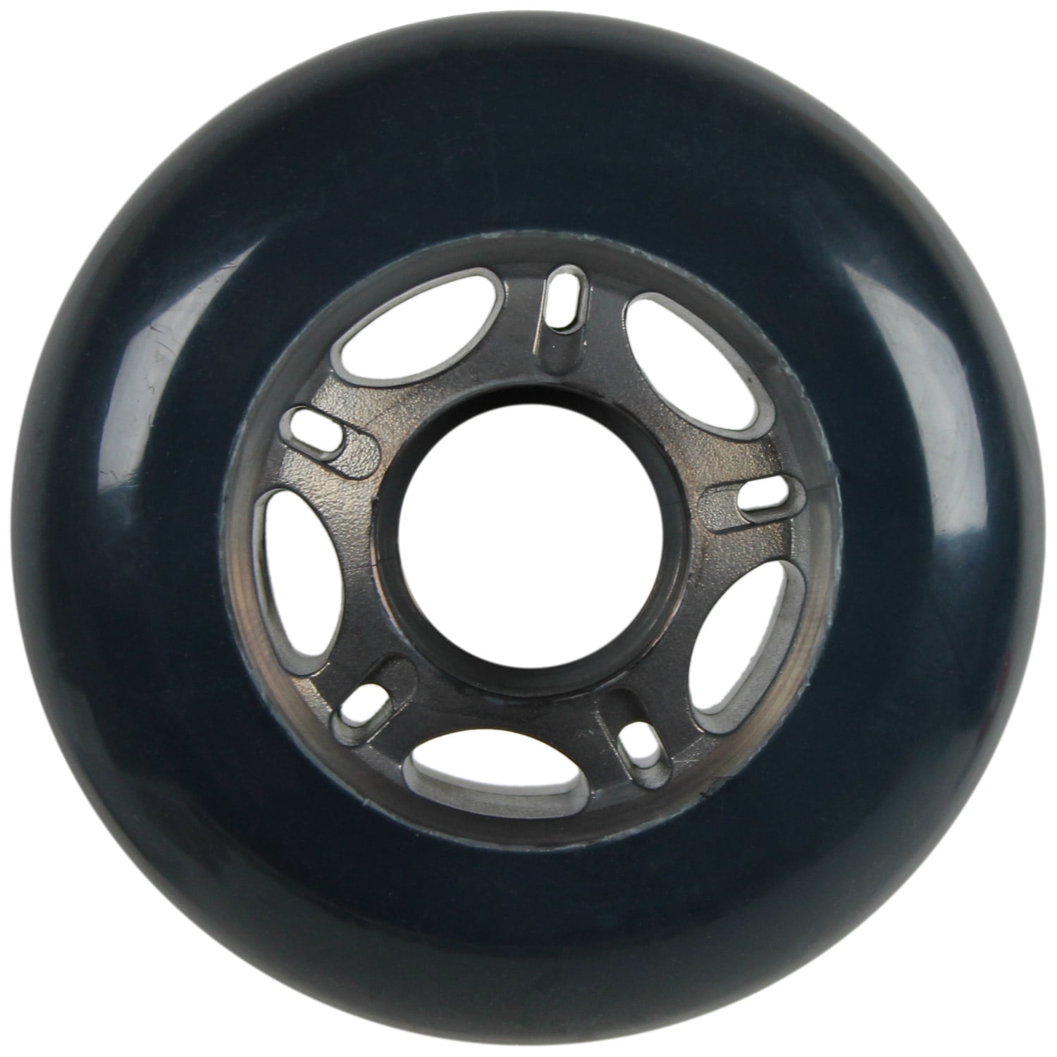Inline Skate Replacement Wheel Silver/Navy 76mm 86A 5Spoke