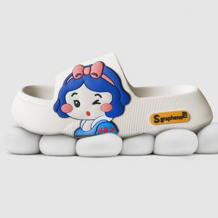 

CoCopeaunt Cute Husky Dog Sticker Thick Sole Women Slippers Bathroom Beach Indoor Sandals 2022 Summer New Couple Slides Cool Men Shoes