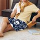 thumbnail image 5 of Balery white arrow Skull Pantalones cortos de pijama de punto de algodón para hombre con cinturilla y bolsillos-XX-Large, 5 of 6