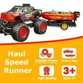 thumbnail image 4 of Speed Max King Friction-Powered Toy Truck with Speed Boat & Trailer – Play Vehicle Set, 4 of 8