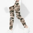 thumbnail image 5 of Odeerbi Kids Girls Leggings Camouflage Stretchy Tights Pants High Waist Camouflage Printed Pants Stretchy Soft Tights Kids Summer School Wearing Coffee, 5 of 5
