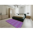 thumbnail image 5 of Ahgly Company Machine Washable Indoor Square Transitional Heliotrope Purple Area Rugs, 6' Square, 5 of 7