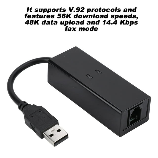 Módem de Datos, Fax, Voz, Acceso Telefónico externo USB de 56 K Conexión Rápida, Identificador de Llamadas, USB 2.0, Conectividad Rápida A Internet Velocidades de Descarga de