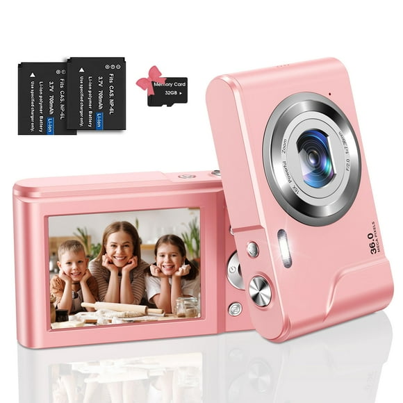 Digital Camera Bofypoo FHD 1080P 36MP Kids Vlogging Camera with 32GB Card 16X Zoom Point and Shoot Digital Camera Portable Mini Camera Compact Camera for Teens Beginners
