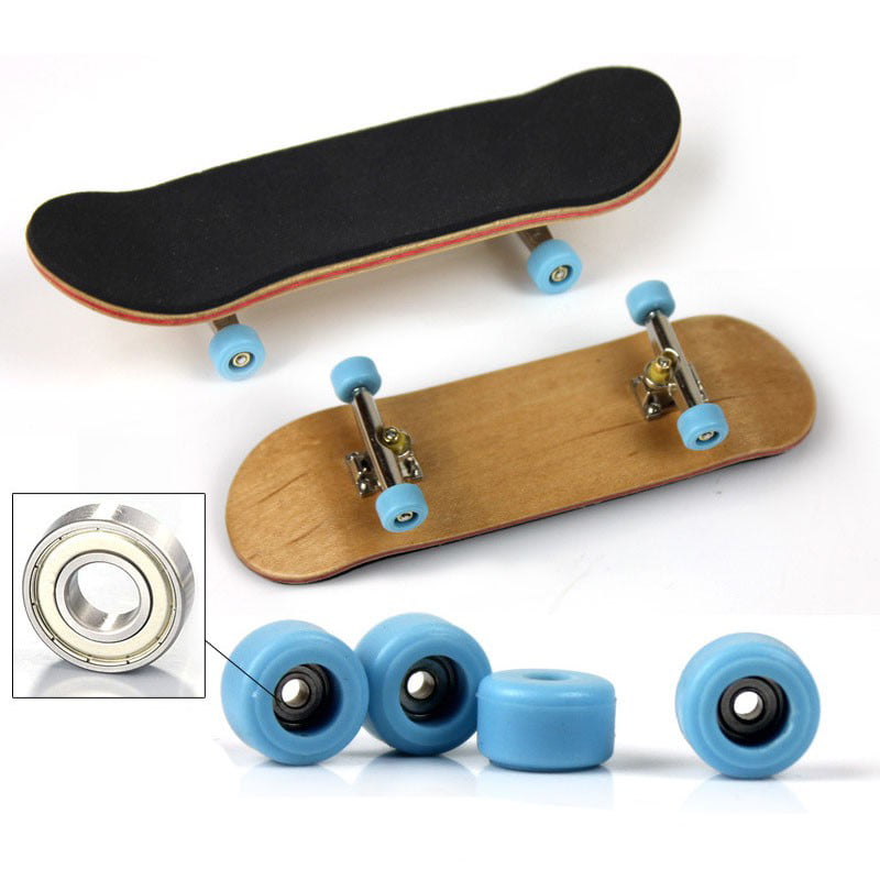 Micomon Professional Finger Skateboard Shoes Kits Maple Complete Wooden Fingerboard with Cute Mini Skate Shoes 