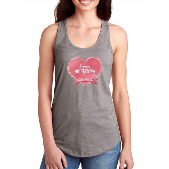 Mothers Day Watercolor Pink Racerback Tank Women -Image by Shutterstock, Female x-Small