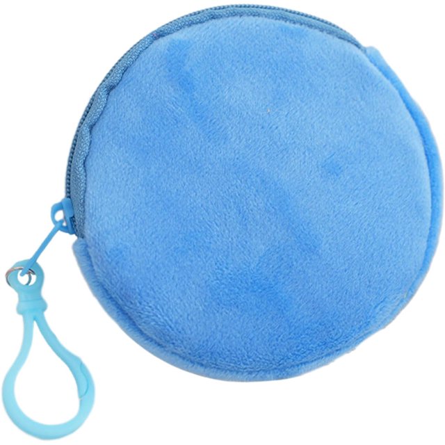 HUGFEGWE Circular Wallet Shapes Keychain Round Coin Purse Keyring Loose Changes/Keys/Storage Bag Ornament For Women Girls Convenient Travel Pouch CJB91-58397