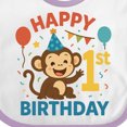 thumbnail image 4 of Inktastic 1st Birthday Monkey Boys or Girls Baby Bib, 4 of 4