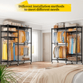 thumbnail image 3 of 79" H Garment Clothes Rack with Wheels, Portable Clothing Storage Rack, 3 of 7