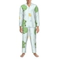 thumbnail image 4 of Bingfone Men'S Pajama Set 2 Piece Loungewear Pjs, Long Sleeve With Pajama Pants-Kawaii Frogs, 4 of 9