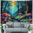thumbnail image 4 of Chilfamy Forest Tree Tapestry Fantasy Neon Mushroom Tapestry Galaxy Space Wall Tapestries Aesthetic Floral Plant Landscape Tapestry Wall Hanging for Home Decor Painting, 4 of 6
