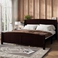 thumbnail image 3 of Bellemave King Size Bed Frame, Wood Platform Bed with Headboard and Footboard, Farmhouse Style King Bed Frame with Support Slats and Strong Structure, No Box Spring Needed-Espresso, 3 of 8