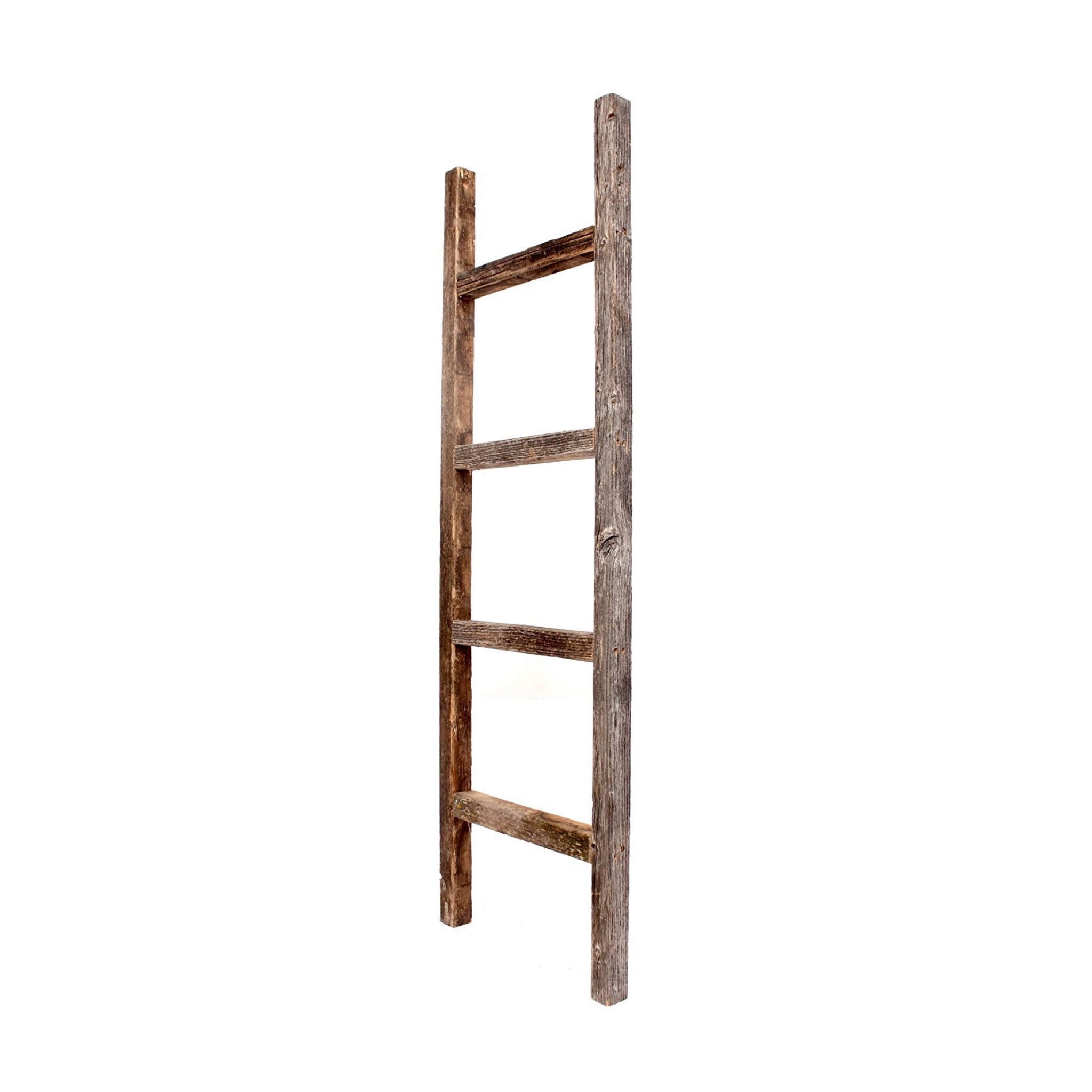 4 Step Rustic Weathered Grey Wood Ladder Shelve | Walmart Canada