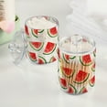 thumbnail image 2 of Yayeee 2 Pack Qtip Holder Bathroom Cotton Swab Canister with Lid Clear Dispenser Set, Red Watermelon, 2 of 6