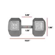 CAP Barbell 100lb Cast Iron Hex Dumbbell, Single