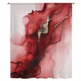 thumbnail image 2 of Red Marble Sheer Curtains 72 Inches Long, Modern Ombre Abstract Ink Painting Art Light Filering Curtains, Breathable Simi Curtain Privacy Drapes for Living Room Bedroom Lightweight Window Treatment, 2 of 9
