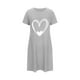 thumbnail image 5 of Camisón corto de talla grande para mujer, camisón de manga corta con estampado de pecho a la moda, camisón para mujer, 5 of 5
