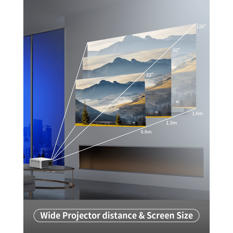 Apeman High Def LCD Video Projector, 4K Support, 300