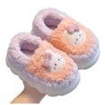 thumbnail image 5 of Orange Women'S Mule Slippers Bow Decoration Faux Fur Warm Clogs Comfy Non-Slip Indoor Flat Shoes Winter Fall Cozy House Size 36 Eu, 5 of 6