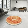 thumbnail image 4 of Ahgly Company Machine Washable Indoor Rectangle Transitional Neon Orange Area Rugs, 4' x 6', 4 of 7