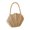 Cammel, variant on Shell Handbag - 20cm Handwoven Phone Wallet Bag, Seashell Handbag, Top Handle Clutch | For Summer Beach Wedding Evening Vacation Spring Party Shopping Woven Purse Tote Bohemian Straw Rattan