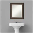 thumbnail image 6 of Cyprus Walnut Beveled Wood Bathroom Wall Mirror, 6 of 10