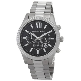 Michael Kors Men's MK8334 Black Dial Black Tire-Tread Gage Strap