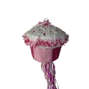 Ya Otta Cupcake Pink Pinata Pull String Party Supplies (11Lx11Wx9H)