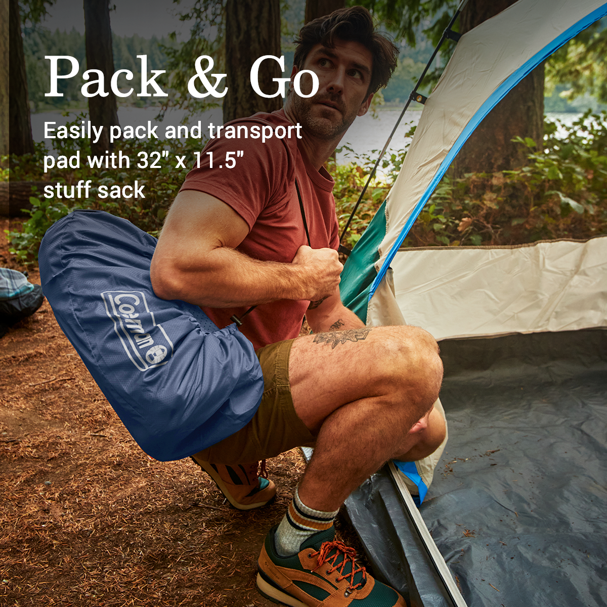 thumbnail image 4 of Coleman Montauk™ Big and Tall Self-Inflating Sleeping Pad, Blue Nights, 4 of 8