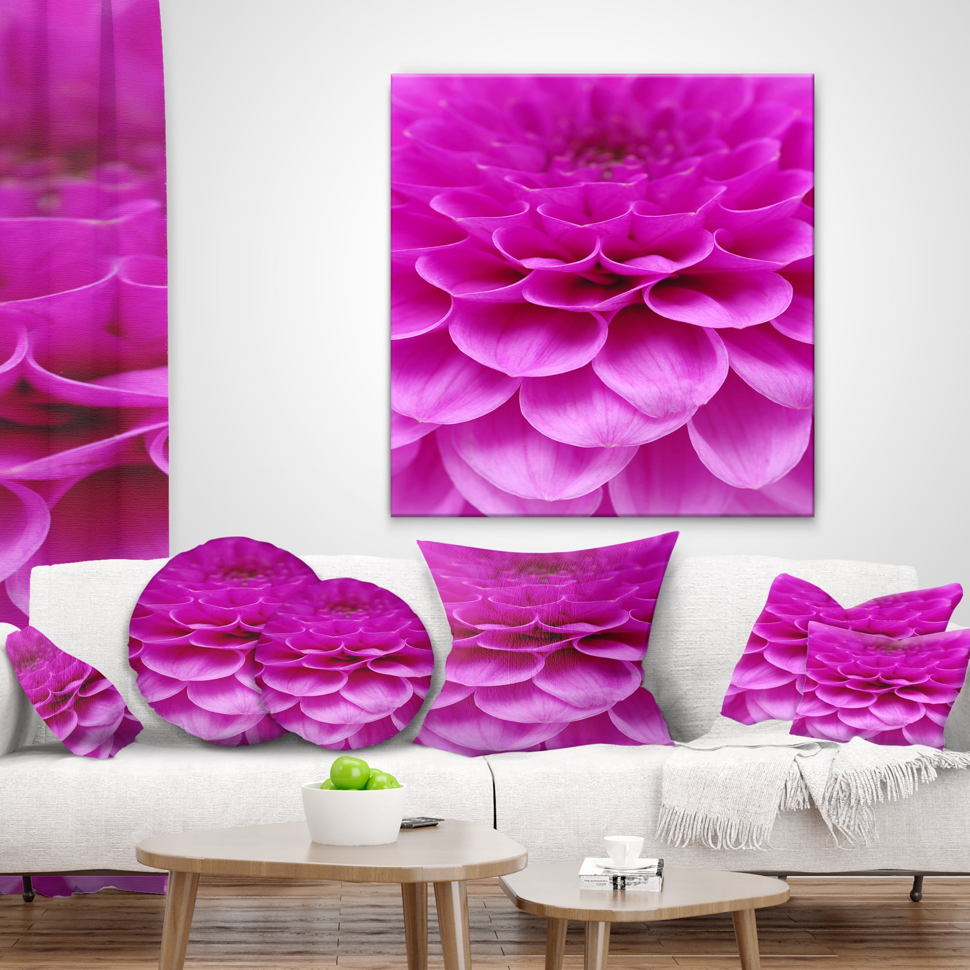 Designart 16" x 16" Purple Polyester Throw Pillow
