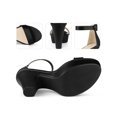 thumbnail image 2 of BLISSFUL STEP Platform Chunky Heel Sandals for Women Black 7, 2 of 7