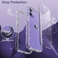 thumbnail image 6 of JETech Glitter Case for iPhone 12/12 Pro, 6.1-Inch, Bling Sparkle Shockproof Phone Bumper Cover, Cute Sparkly for Women and Girls (Clear), 6 of 7