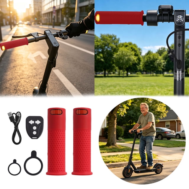 Tong Handle Rubber Sleeve For Scooters With Turn Signals 135mm Silicone Material